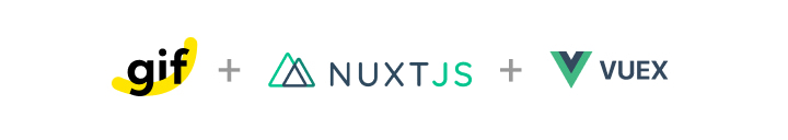 Gifbanana, Nuxtjs, and Vuex logos