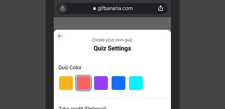 Quiz color picker