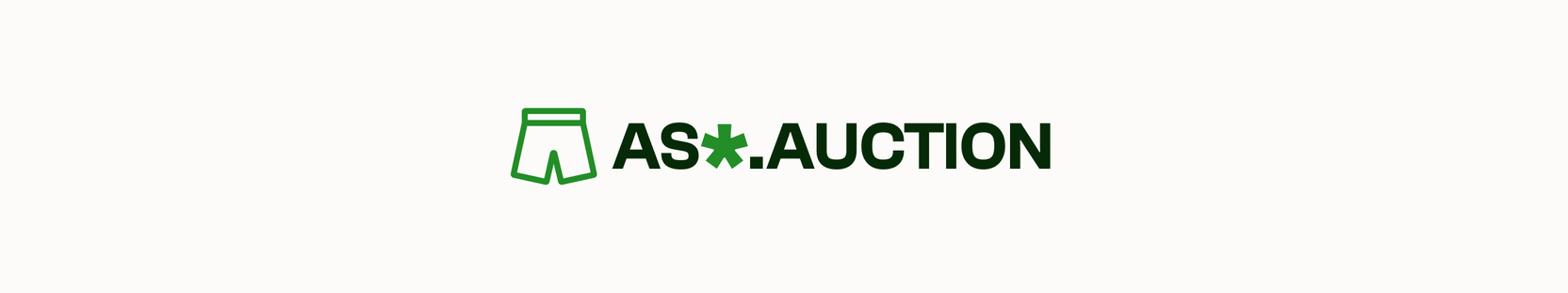 The ass.auction wordmark, a pair of boxers beside the words AS asterisk dot AUCTION.