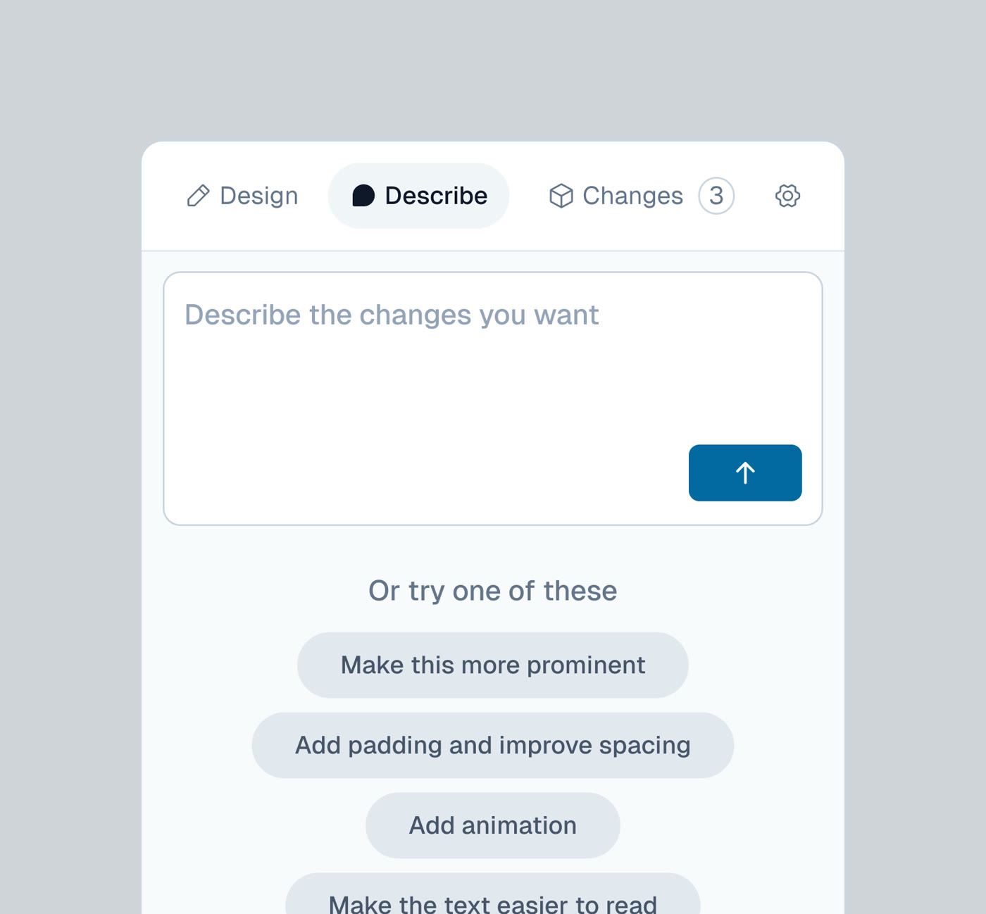 V4, the Describe tab