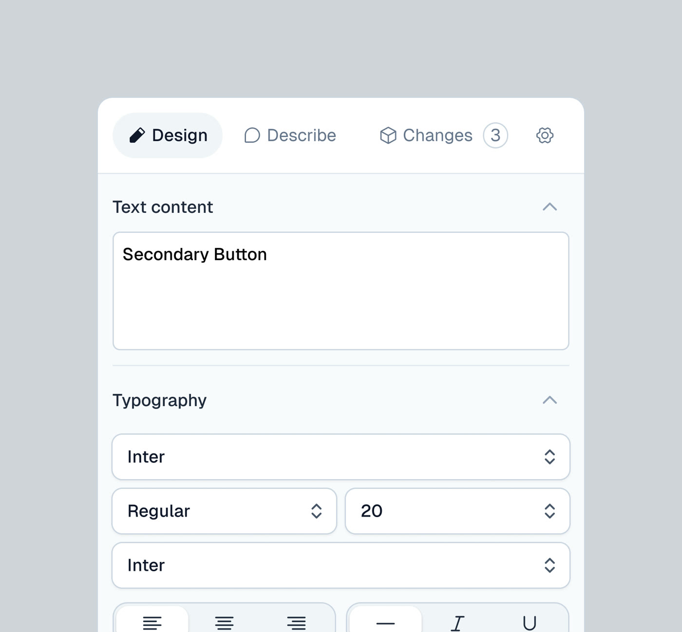 V4, the Design tab